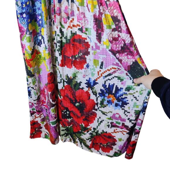 Kristin Lamb x Anthropologie Thea Twofer Sweater Dress Floral Skirt Large Petite - Picture 8 of 16